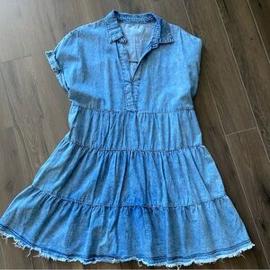 Tommy Hilfiger Blue Denim Midi Dress